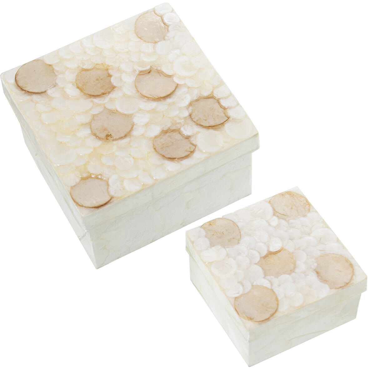 Set of decorative boxes Alexandra House Living Mother of pearl 2 Pieces