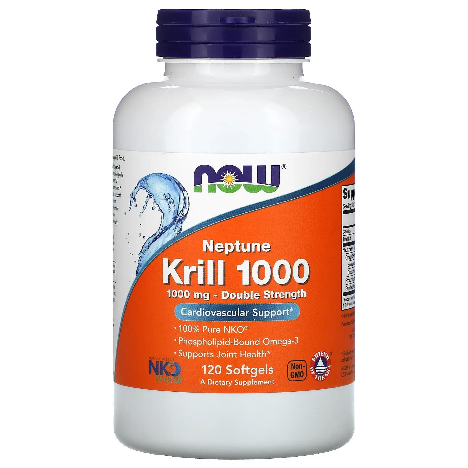 Now Foods, Крилевый жир Neptune Krill 1000, двойная эффективность, 1000 мг, 60 мягких желатиновых капсул