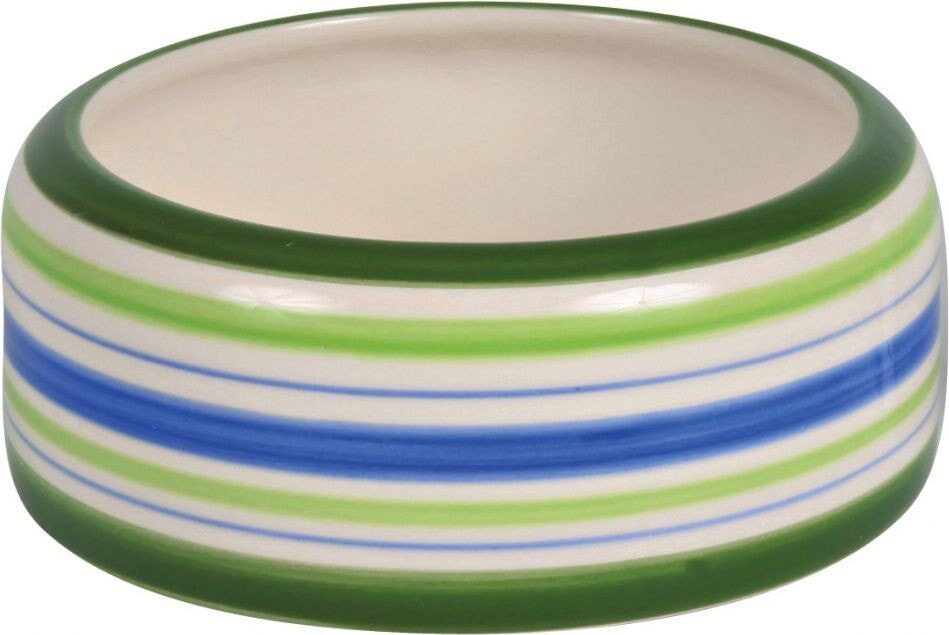 Trixie Ceramic bowl for guinea pig green stripes - 200ml 11cm