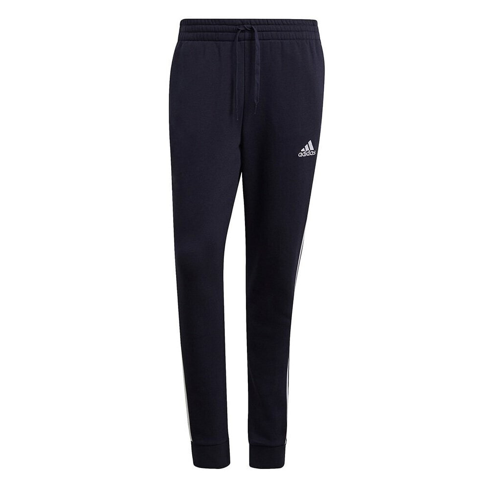 Мужские черные спортивные штаны Adidas Essentials Fleece Tapered Cuff 3BAND Pants