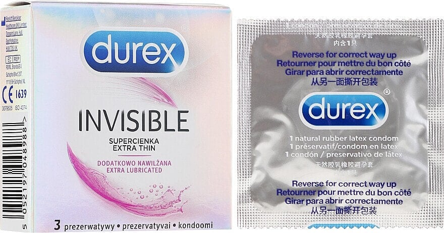 Extra dünne Kondome 3 St. - Durex Invisible