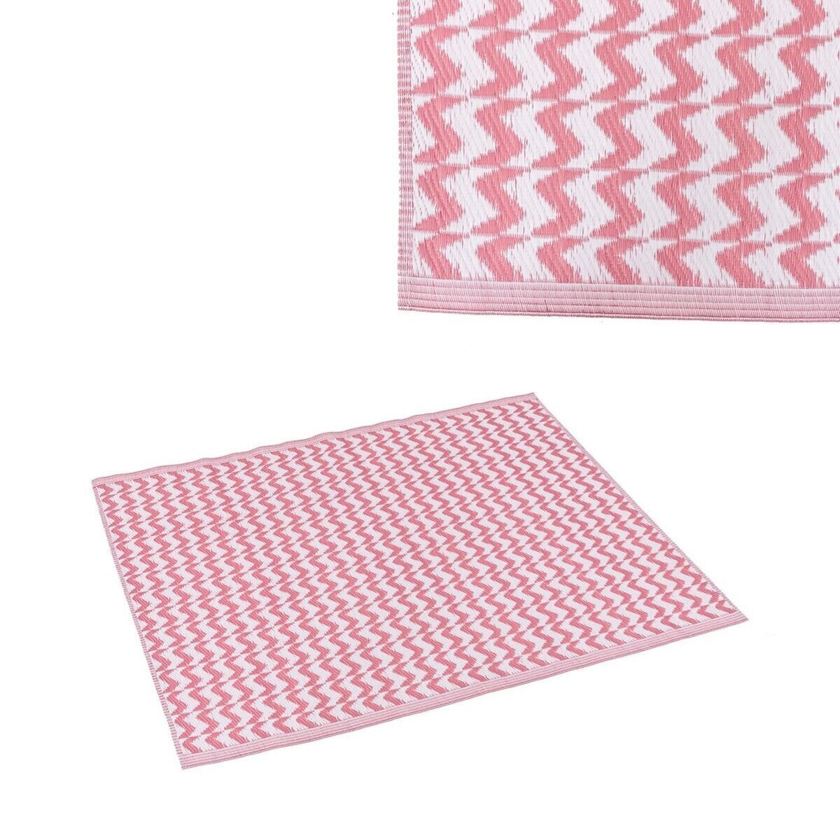 Outdoor rug Naxos Pink White polypropylene