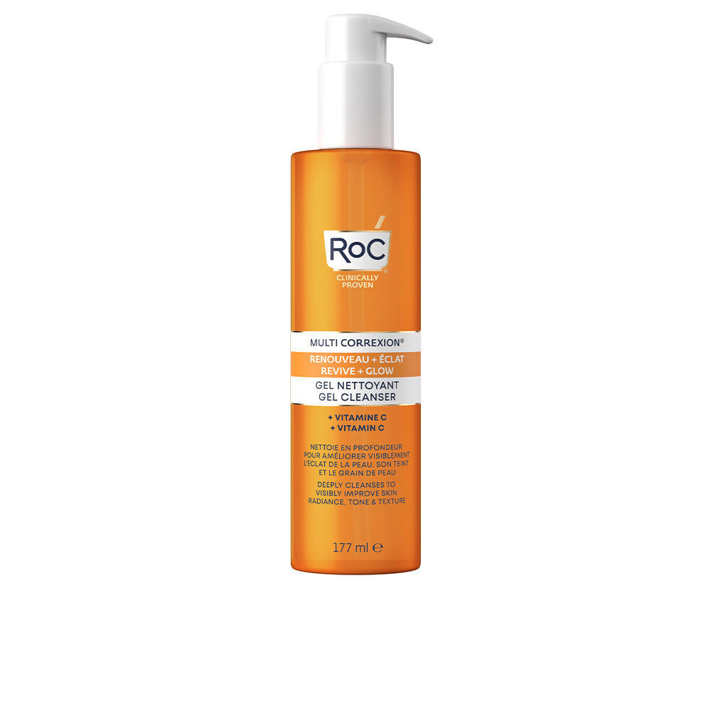 RoC Multi Correxion Revive + Glow Gel Cleanser Глубоко очищающий и придающий сияние коже гель для умывания с витамином С 177 мл