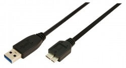 LogiLink CU0027 USB кабель 3 m 3.2 Gen 1 (3.1 Gen 1) USB A Micro-USB B Черный