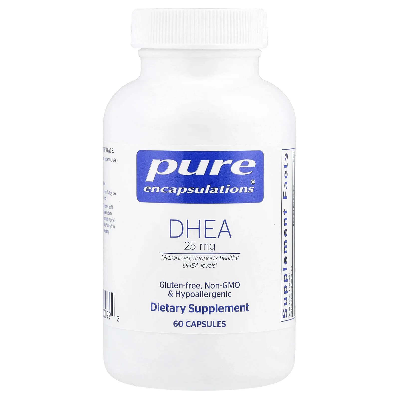 DHEA, 25 mg, 60 Capsules