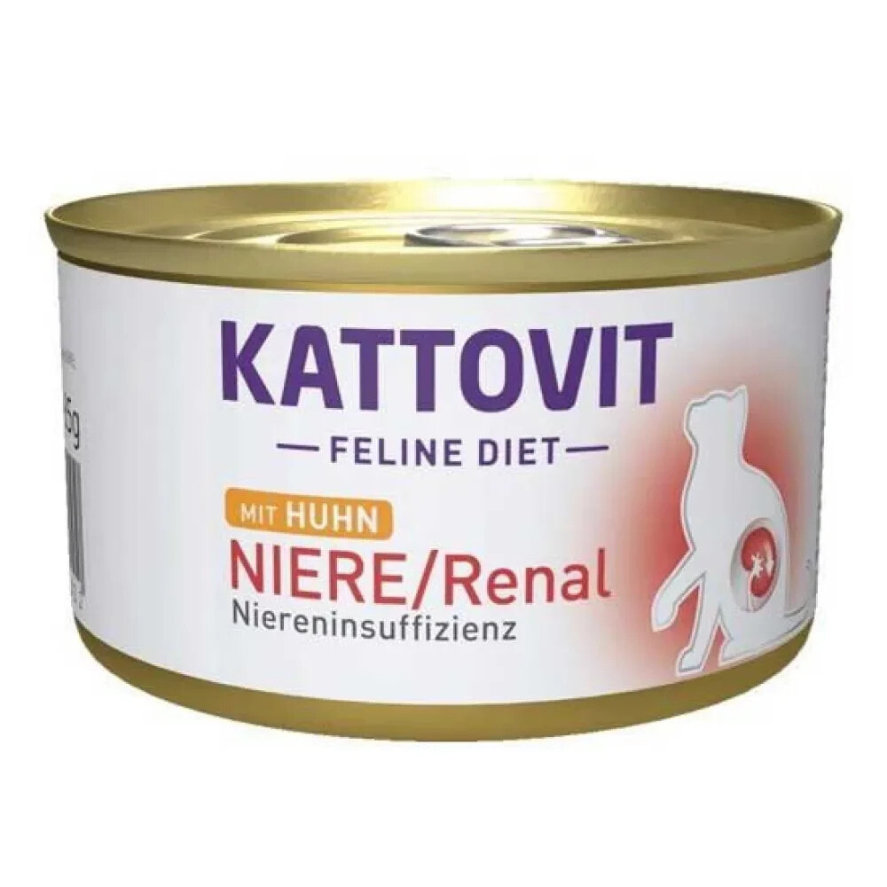 KATTOVIT Feline Diet Niere/Renal Chicken wet food for cat 185g