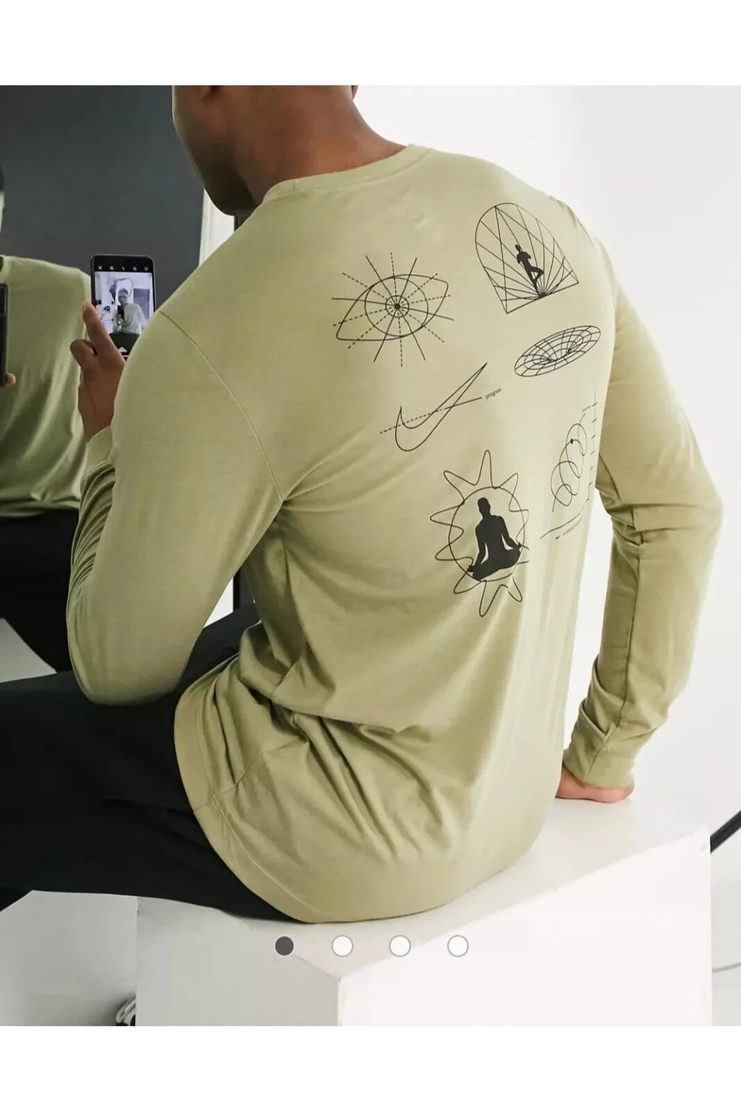 NikeDri Fit Teen Yoga Pre Erkek Uzun Kollu T-shirt
