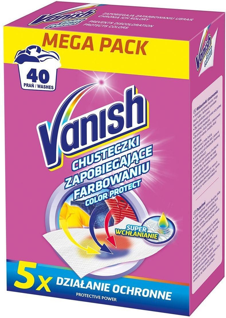Vanish Color Protect Wipes catching the dye 40 washes
