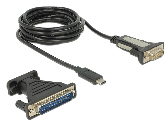 DeLOCK 62904 кабельный разъем/переходник USB Type-C RS-232 Черный