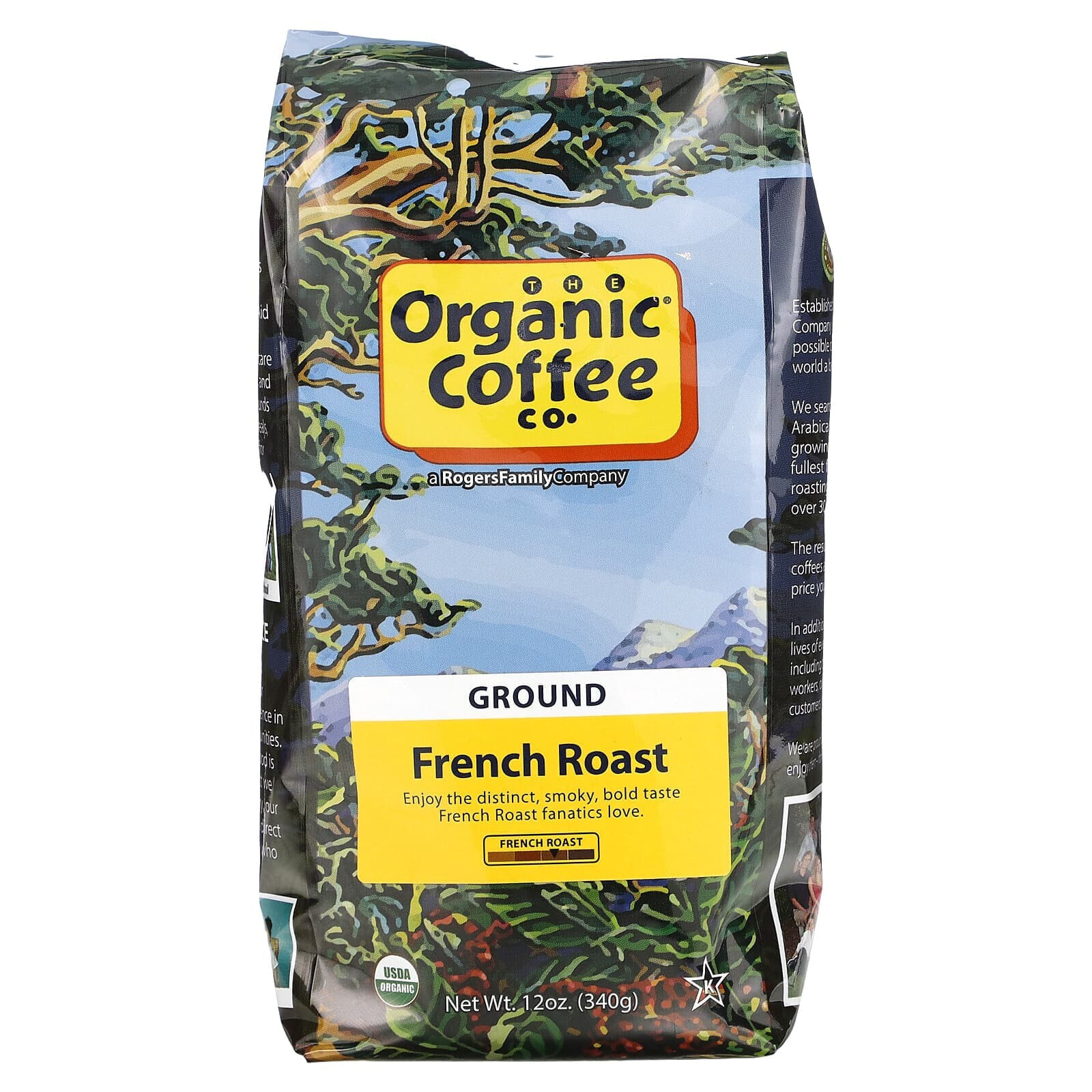 Organic Coffee Co., Breakfast Blend, кофе, молотый, средняя обжарка, 340 г (12 унций)