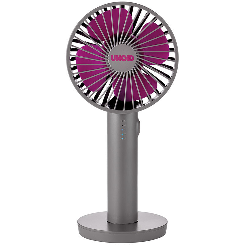 Ручной вентилятор Unold Breezy II Серый, Пурпурный 10 см 86629