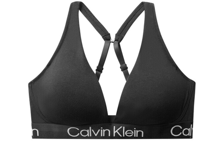 CK/Calvin Klein 美背下围Logo轻薄衬垫三角杯型文胸 黑色 / Белье CKCalvin Klein Logo QF6683-UB1
