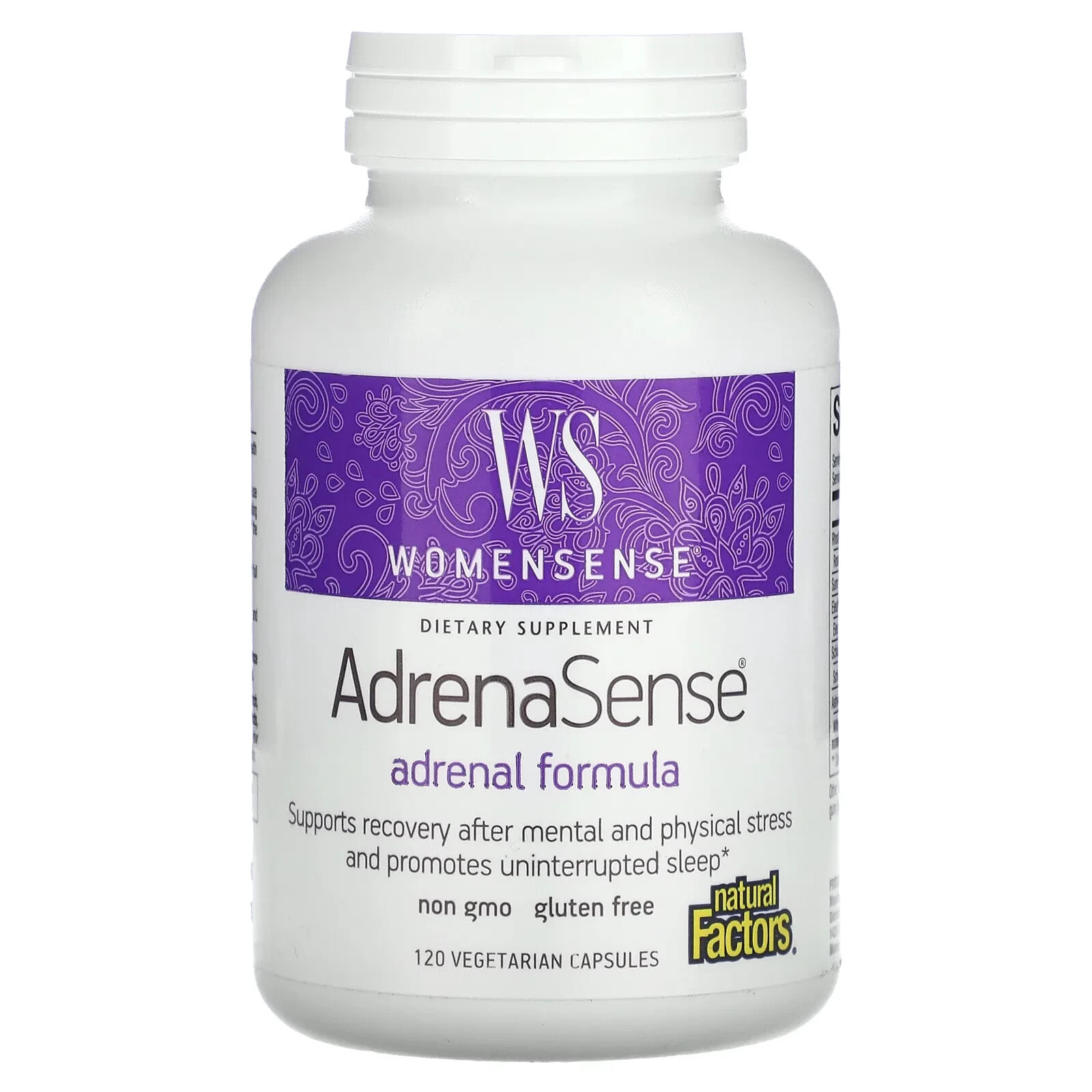 Natural Factors, Womensense, AdrenaSense, Adrenal Formula, 60 Vegetarian Capsules