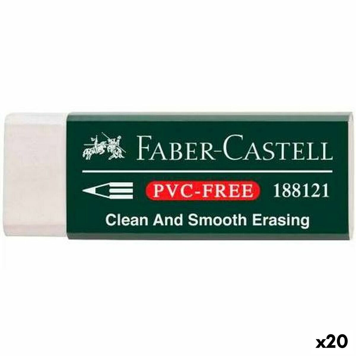 Ластик Faber-Castell Белый (20 штук)