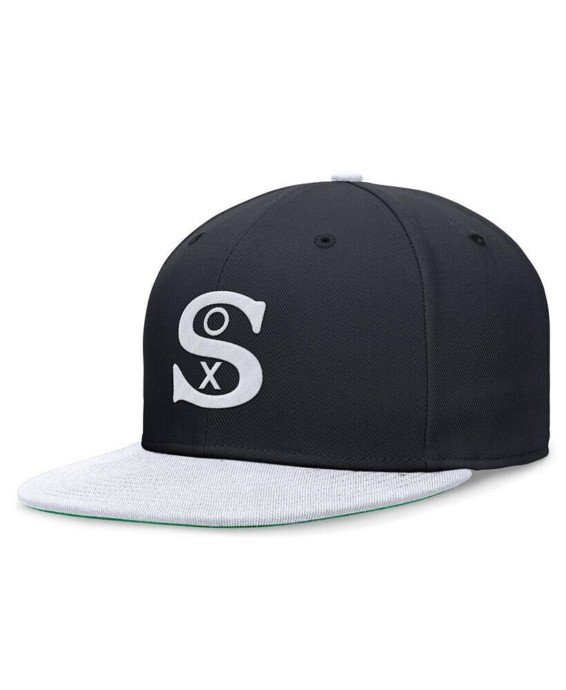 Nike men's Navy, White Distressed Chicago White Sox Rewind Cooperstown True Performance Fitted Hat