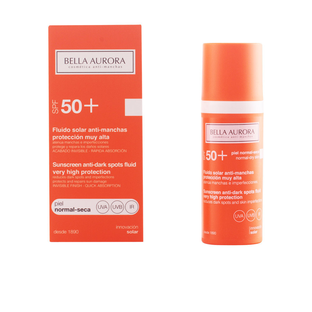 Bella Aurora Sunscreen Anti-Dark Spot Fluid SPF50 Солнцезащитный флюид для лица, предотвращающий появление пигментных пятен 50 мл