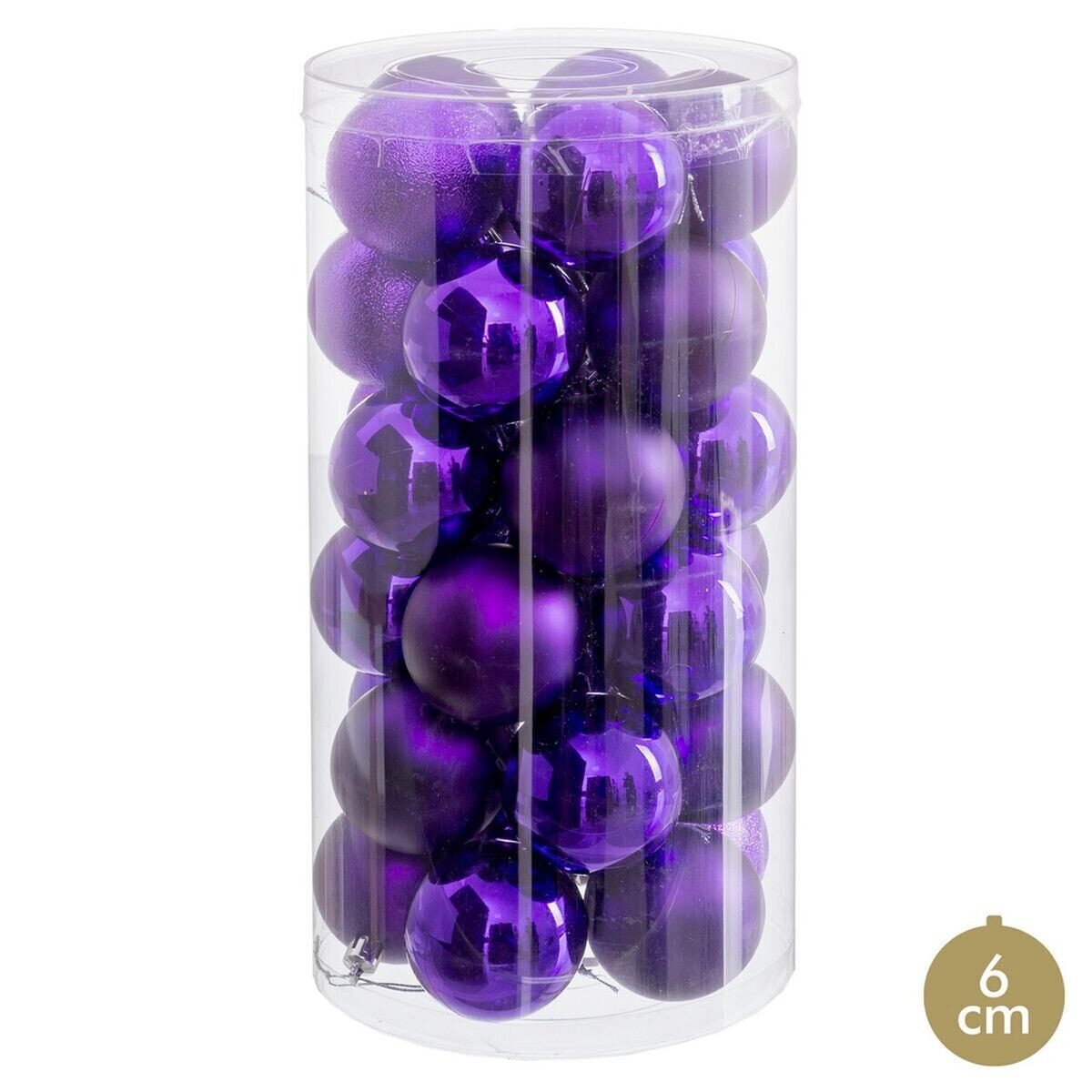 Christmas Baubles Lilac Plastic Ø 6 cm (30 Units)