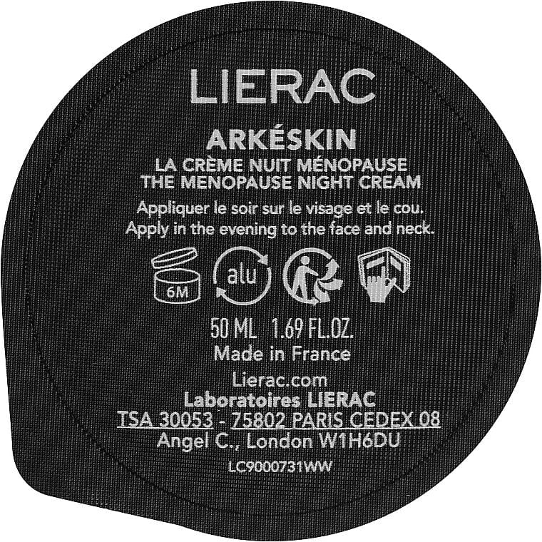 Nachtcreme für das Gesicht - Lierac Arkeskin The Menopause Night Cream Refill (Refill)