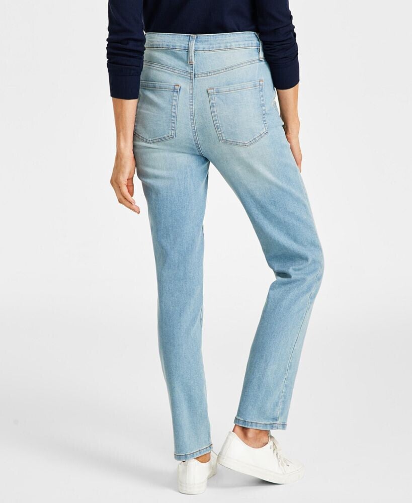 Women's High Rise Straight-Leg Jeans, Regular and Short Lengths, Created  for Macy's