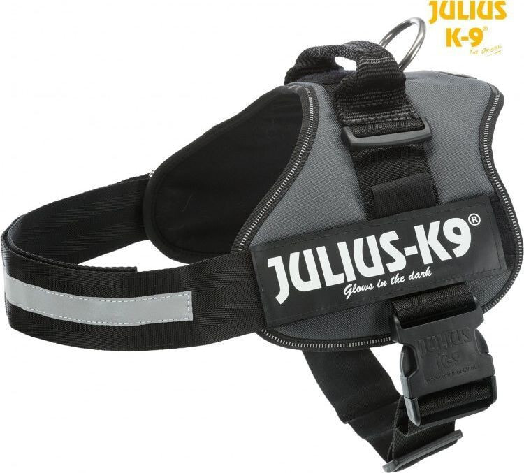 Trixie Julius-K9® Powerharness® dog harness, anthracite, 1 / L: 66–85 cm / 50 mm
