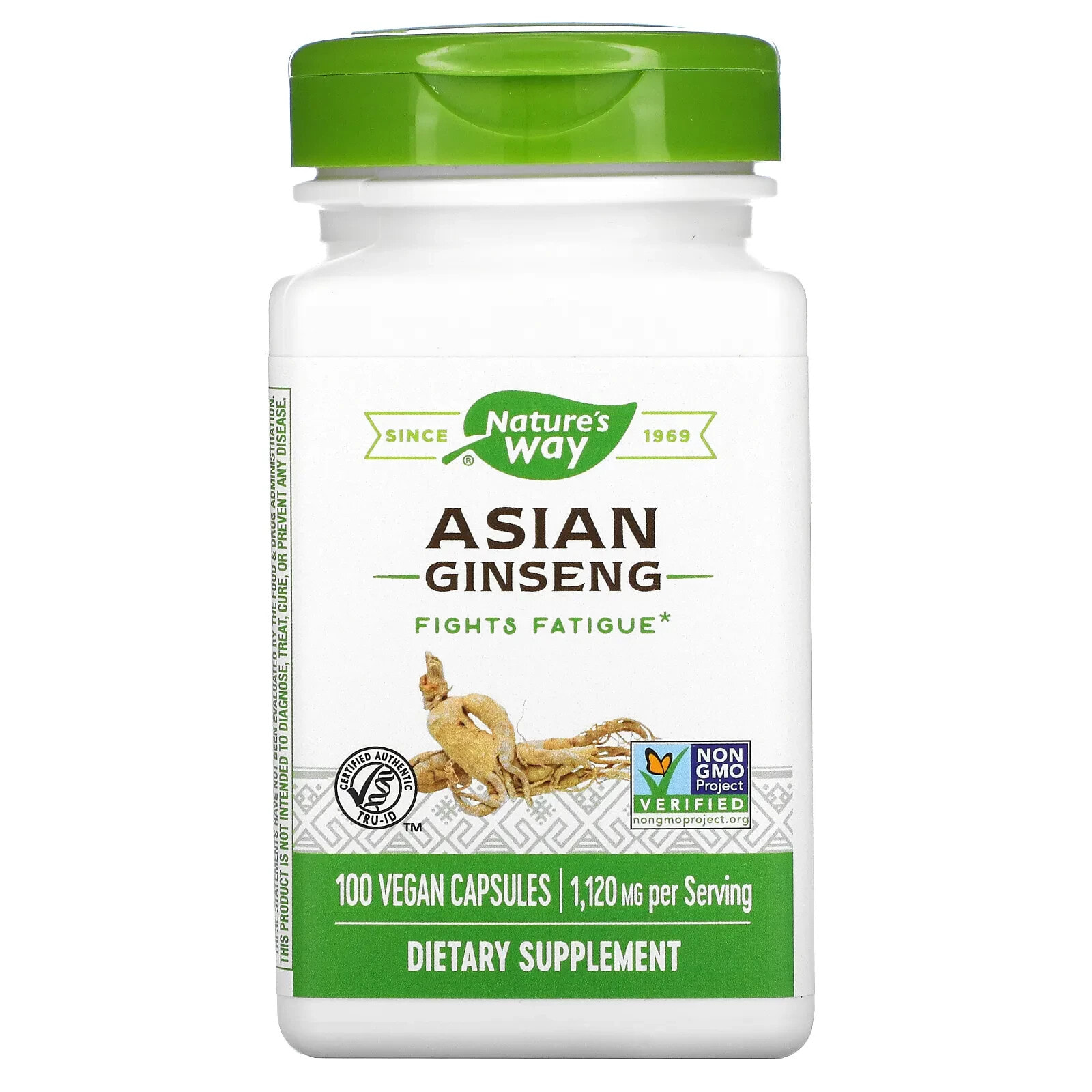 Asian Ginseng, 1,120 mg, 50 Vegan Capsules (560 mg per Capsule)