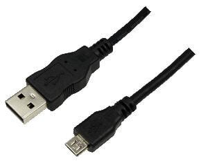 LogiLink 0.60m USB A-USB Micro B USB кабель 0,60 m 2.0 Micro-USB B Черный CU0057
