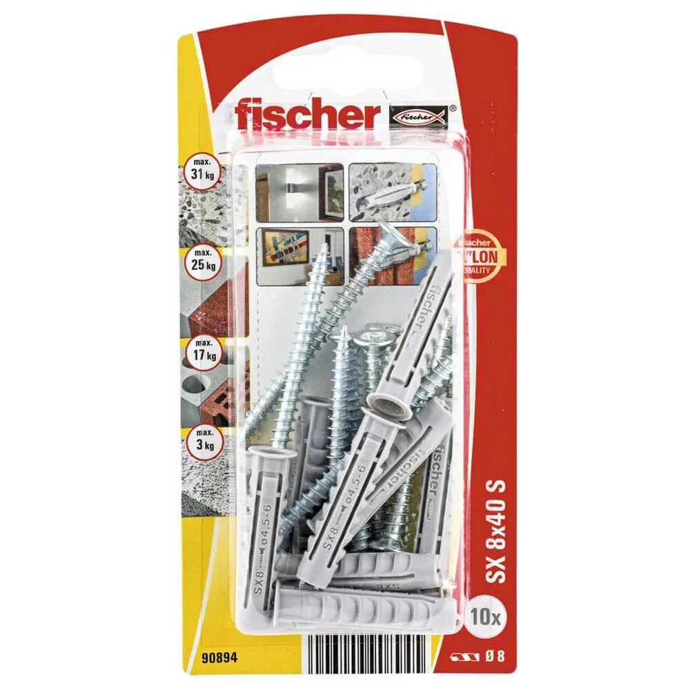 FISCHER GROUP SX 8X40 SK NV 90894 Dowel And Screw 10 Units