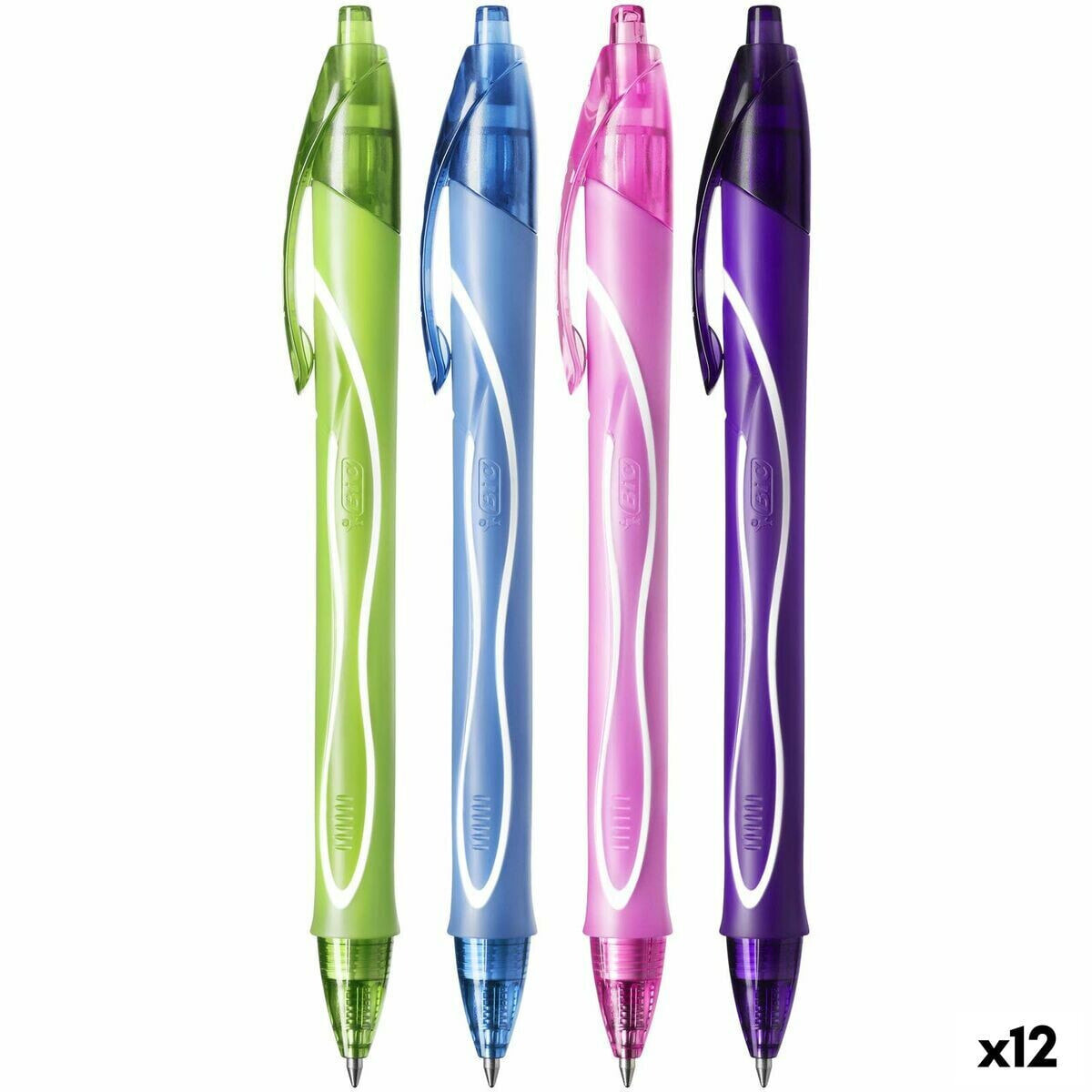 Gel pen Bic Gel-Ocity Quick Dry 4 Colours 0,3 mm 12 Pieces