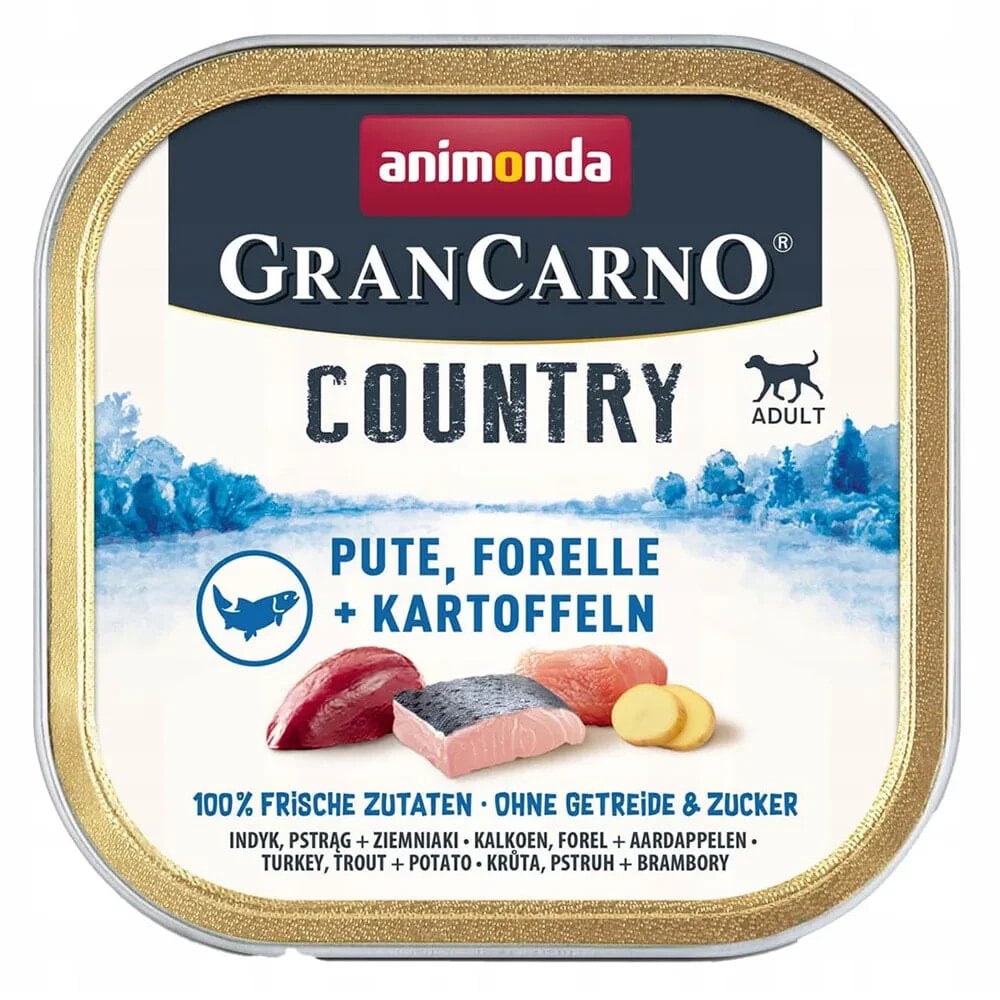 ANIMONDA Grancarno adult country turkey trout and potatoes wet dog food 150g