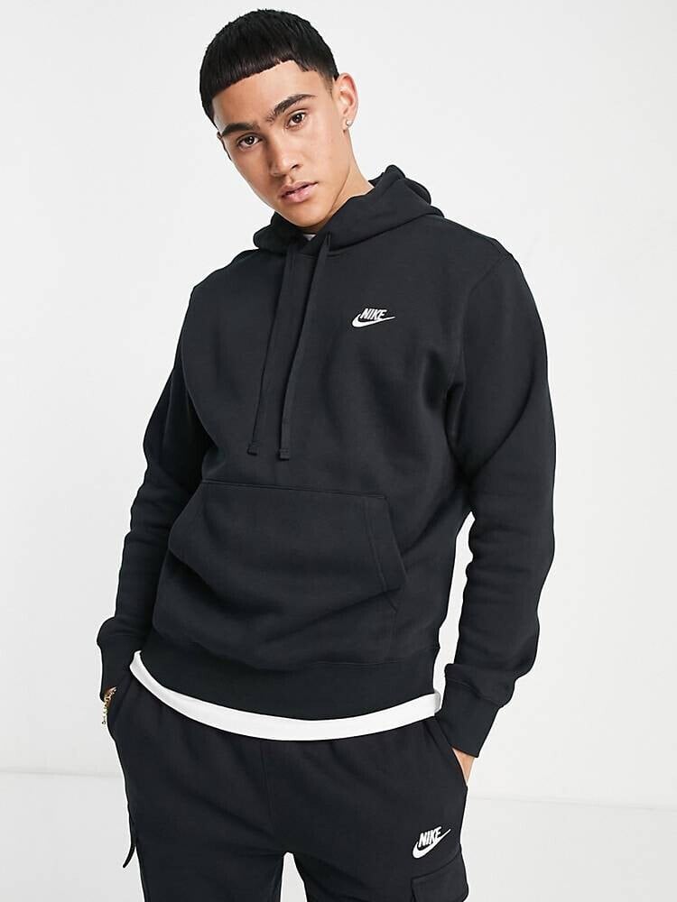 Nike black 2025 logo hoodie