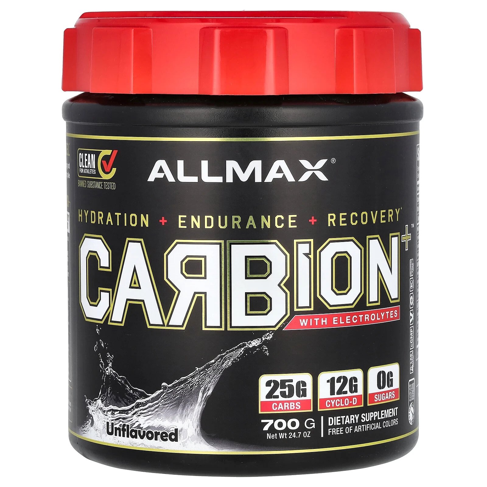 CARBION+™ With Electrolytes, Unflavored, 24.7 oz (700 g)