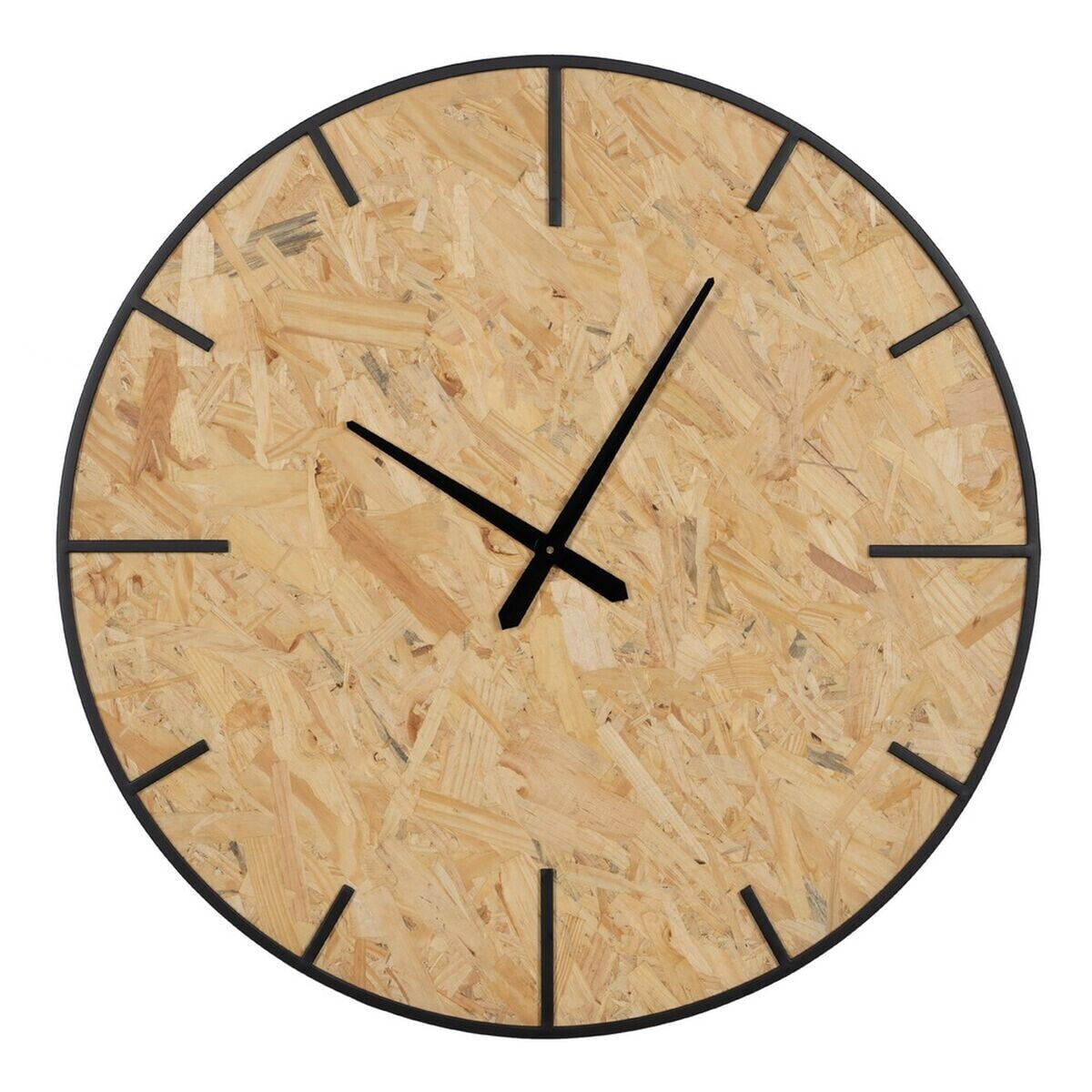 Настенное часы Чёрный Натуральный PVC Железо Деревянный MDF 80 x 4,5 x 80 cm