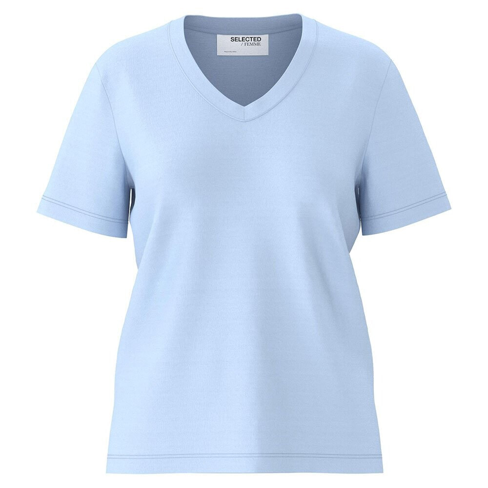 SELECTED Essential 16087922 Short Sleeve V Neck T-Shirt