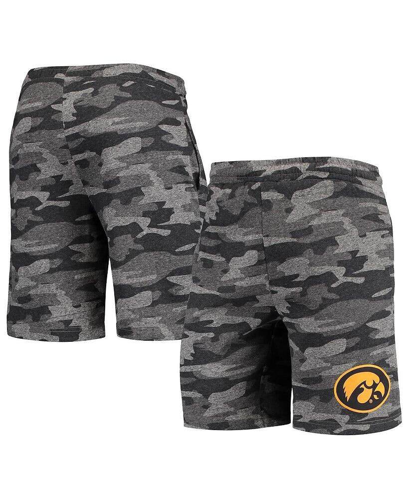 Men's Charcoal, Gray Iowa Hawkeyes Camo Backup Terry Jam Lounge Shorts