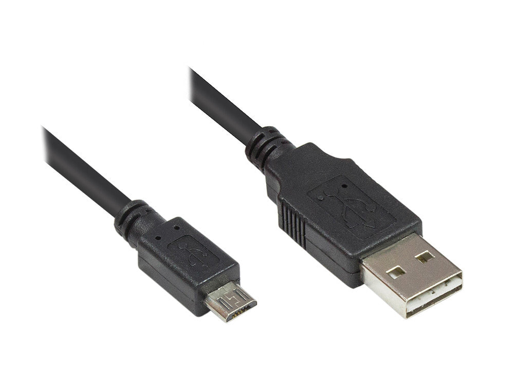 Alcasa 2510-EUM005 USB кабель 0,5 m 2.0 USB A Micro-USB B Черный
