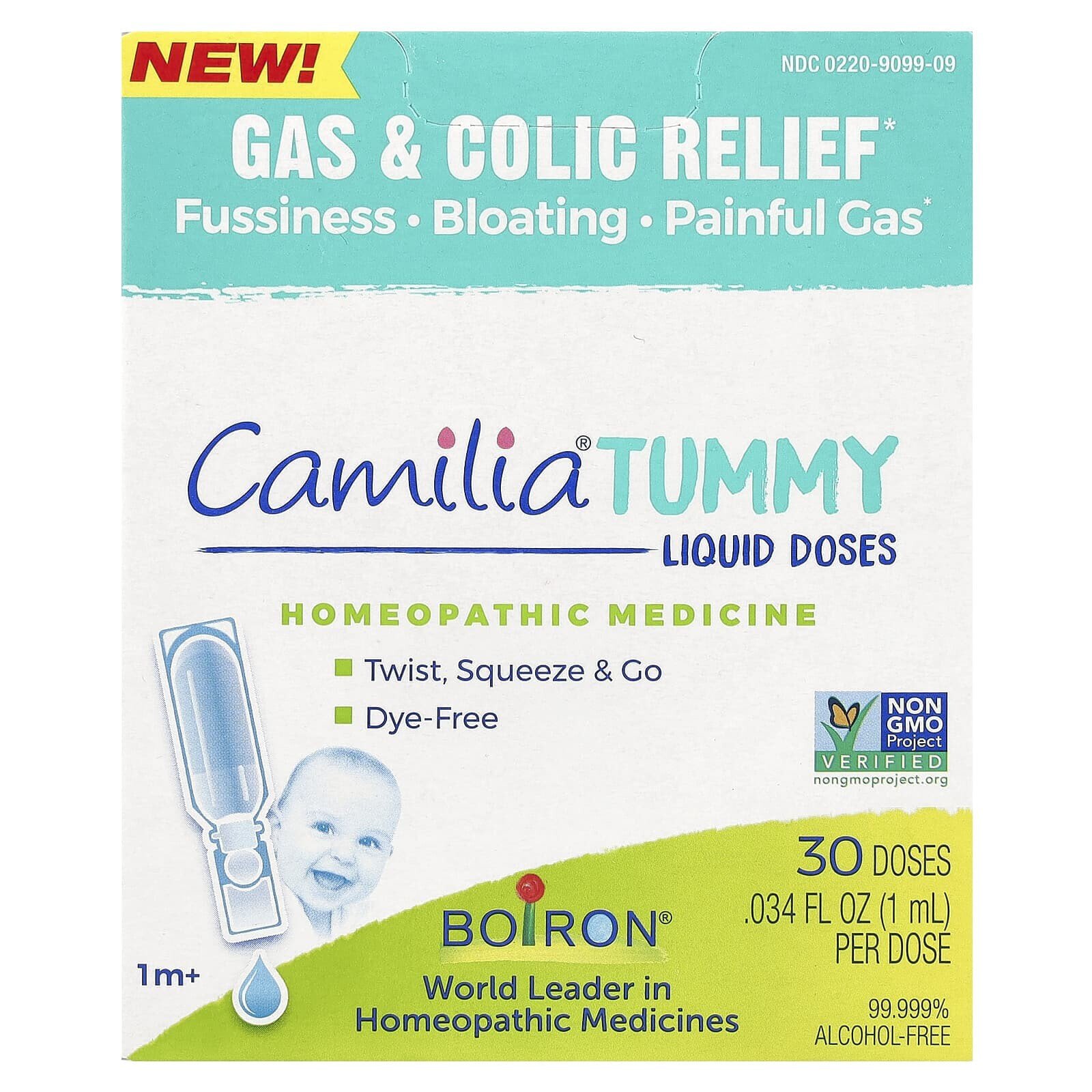 Camilia Tummy, Liquid Doses, 1 Month +, 30 Doses, 0.34 fl oz (1ml) Each