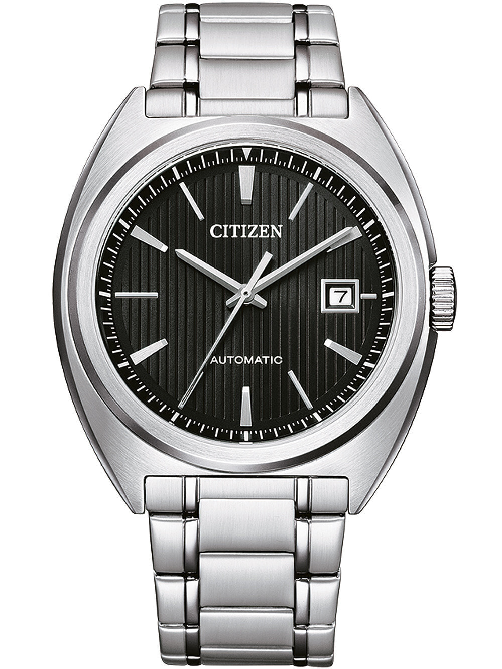 Мужские наручные часы с серебряным браслетом Citizen NJ0100-71E automatic classic mens 42mm 10ATM