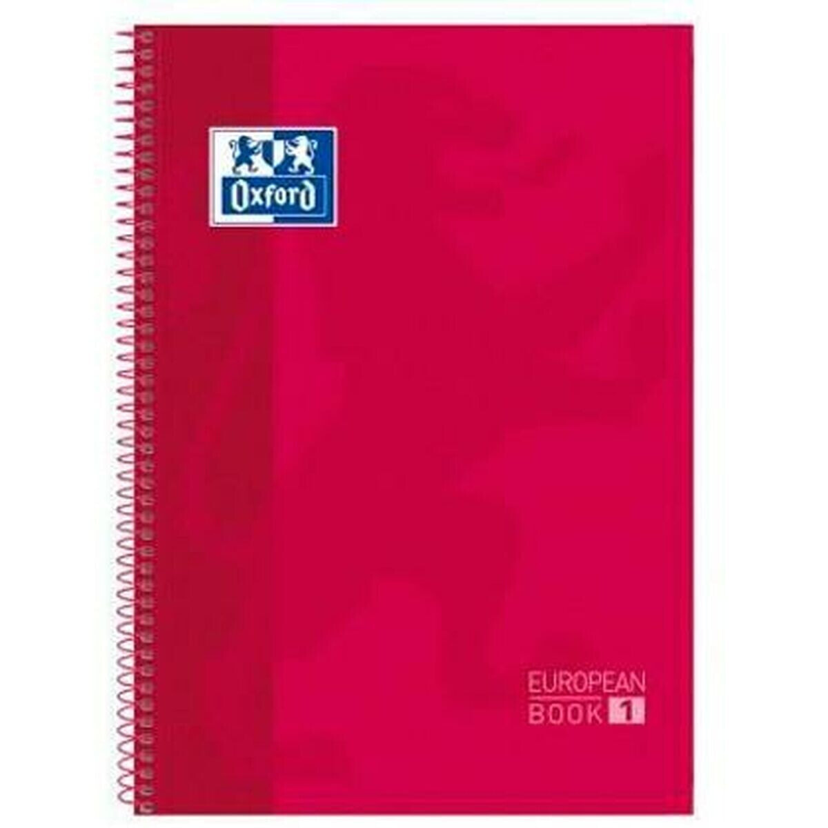 Notebook Oxford European Book Red A4 5 Pieces