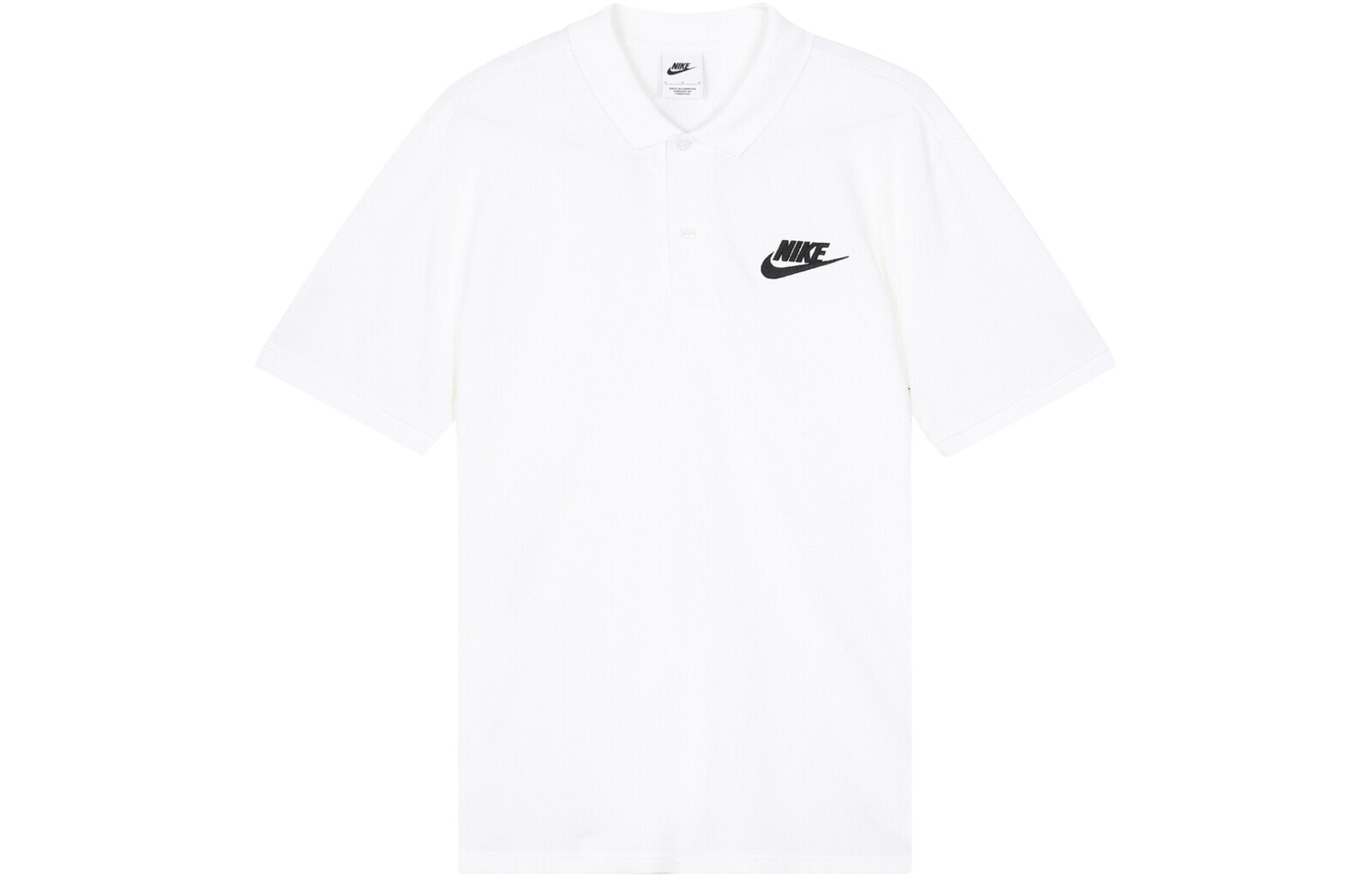 Nike Sportswear 纯色Logo休闲运动翻领短袖Polo衫 男款 白色 / Поло Nike Sportswear LogoPolo 909747-100