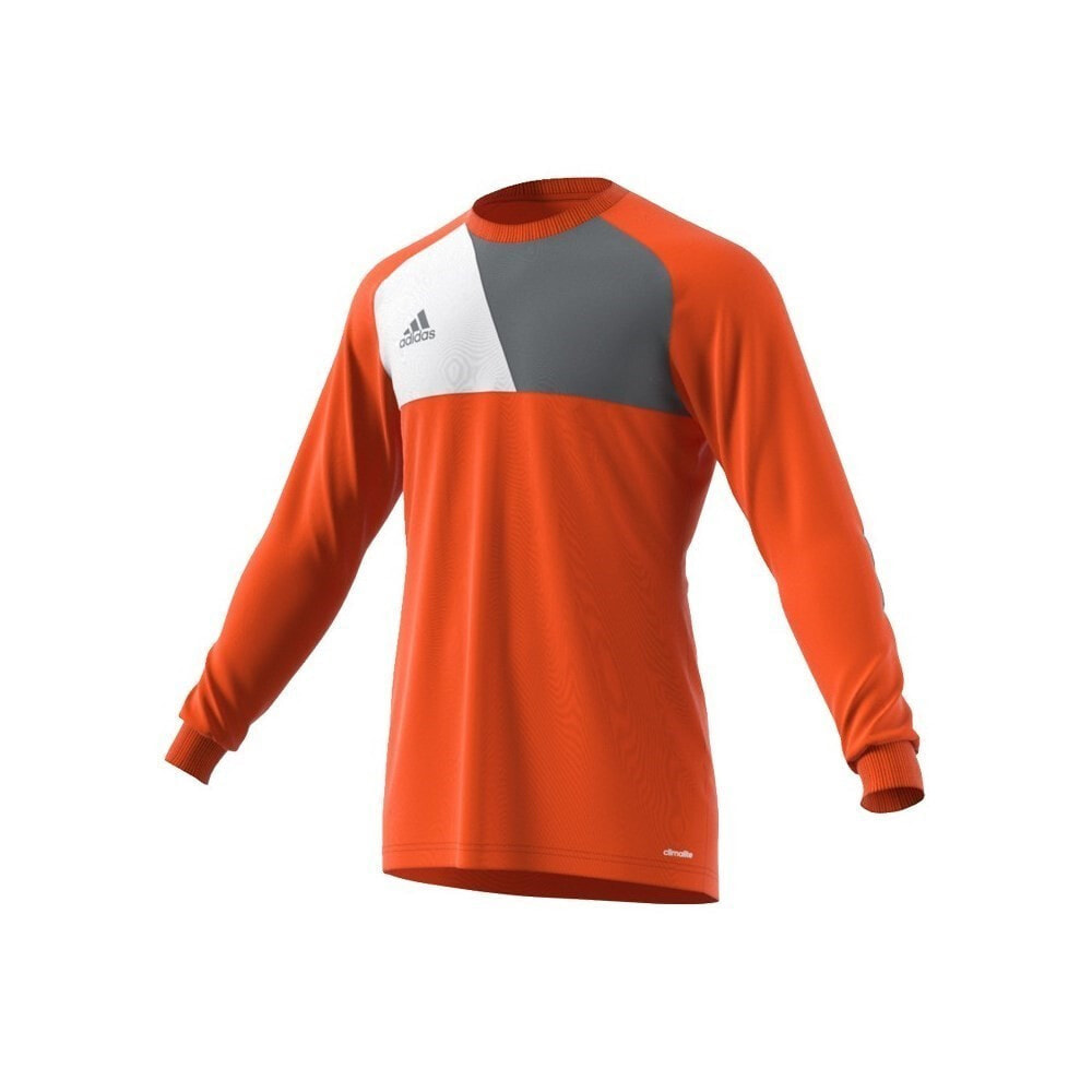 Мужской спортивный лонгслив с длинным рукавом оранжевый с логотипом Adidas Assita 17