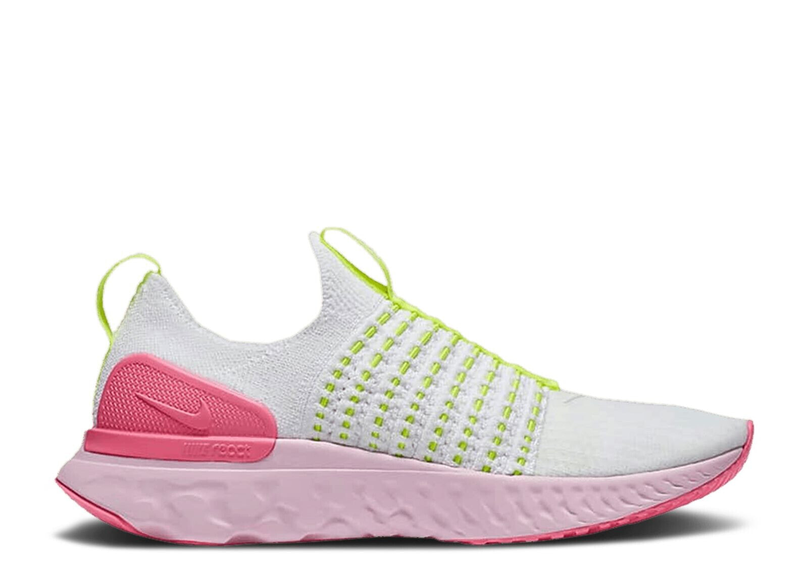 Wmns React Phantom Run Flyknit 2 'White Volt Pink Glow'