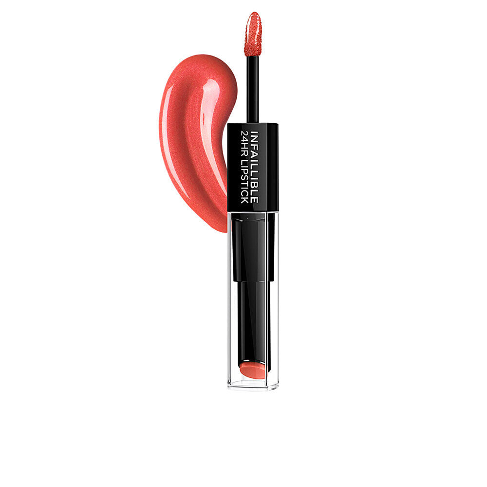 Loreal Paris Infallible Lipstick 24H 404 Corail Constant Стойкая увлажняющая двухэтапная губная помада