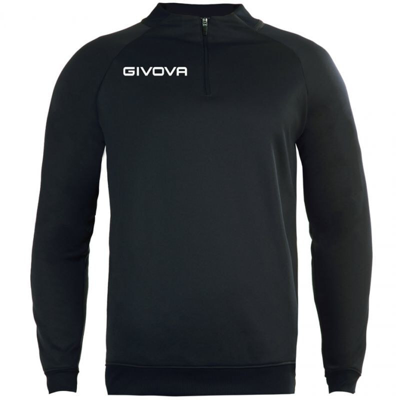 Мужской свитшот спортивный черный с логотипом Givova Maglia Tecnica sweatshirt MA023 0010