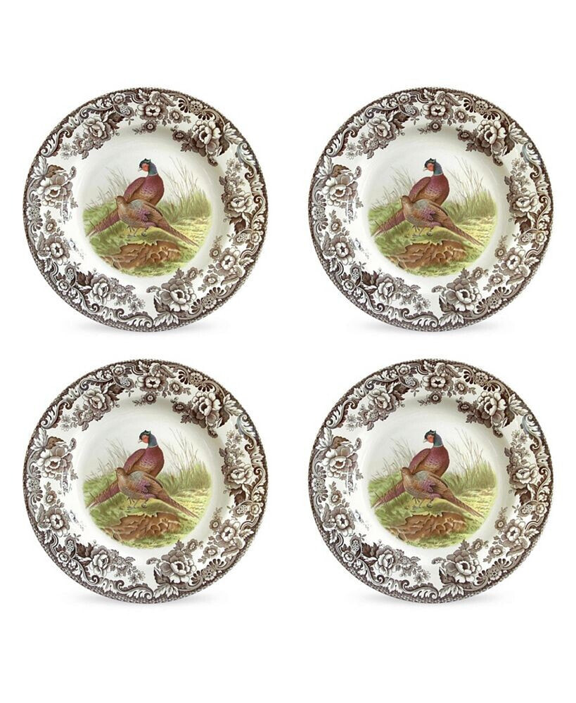 Spode woodland Pheasant 4 Piece Dinner Plates, Service for 4