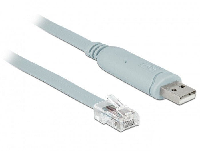 DeLOCK 63920 кабель последовательной связи Серый 0,5 m USB 2.0 Type-A RJ45