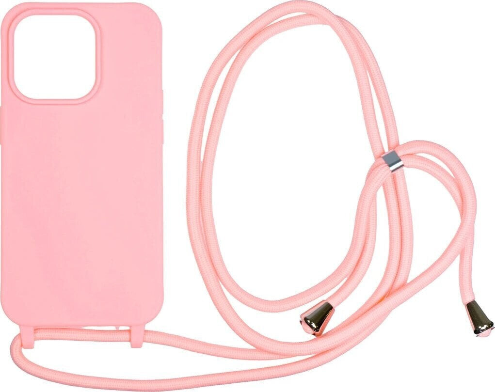 MOBILE ORIGIN Lanyard Case - Etui ze smyczą, pink do iPhone 14 Pro