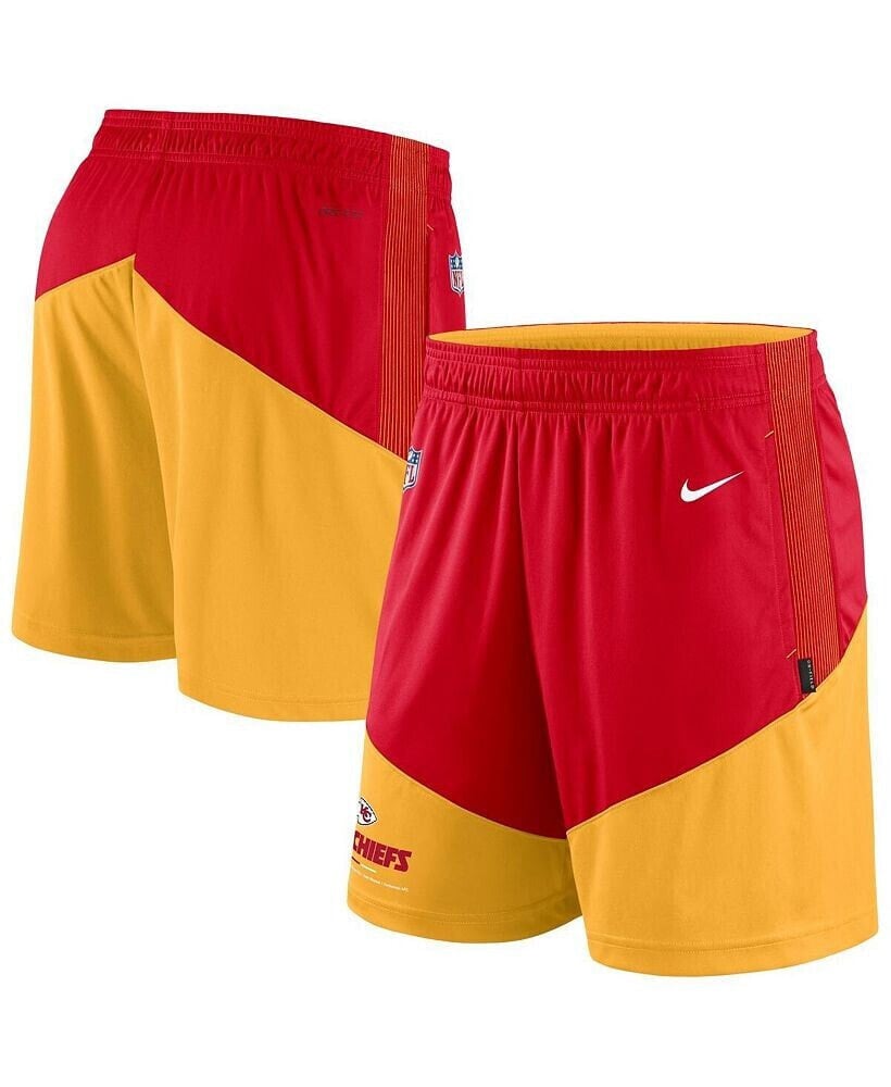 Nike men's Red, Gold Kansas City Chiefs Primary Lockup Performance Shorts