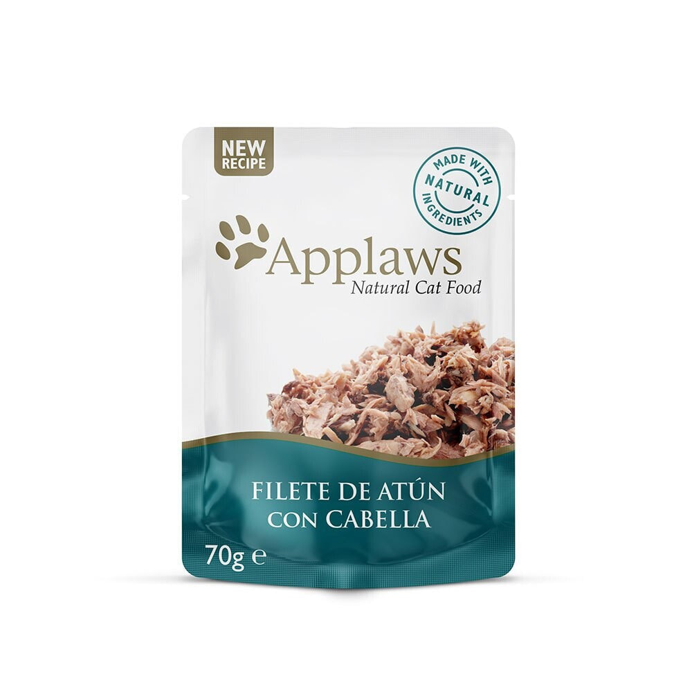 APPLAWS Gelatin Mackerel Tuna Fillet 16x70g Wet Cat Food