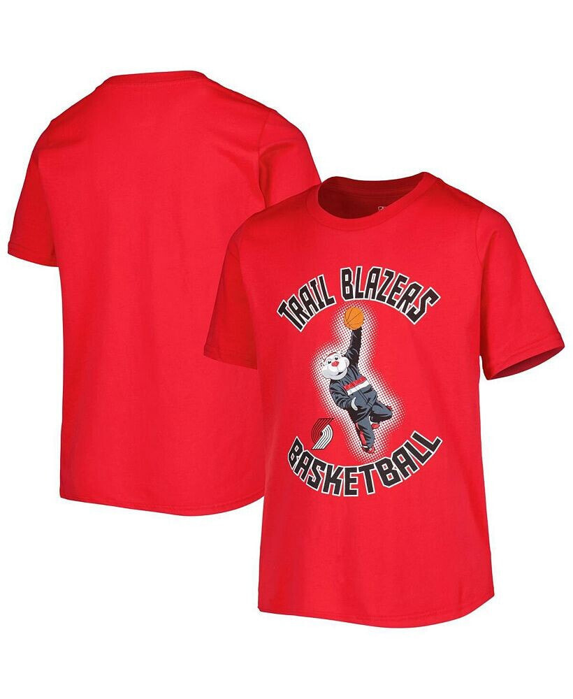 Outerstuff big Boys Red Portland Trail Blazers Mascot Show T-shirt