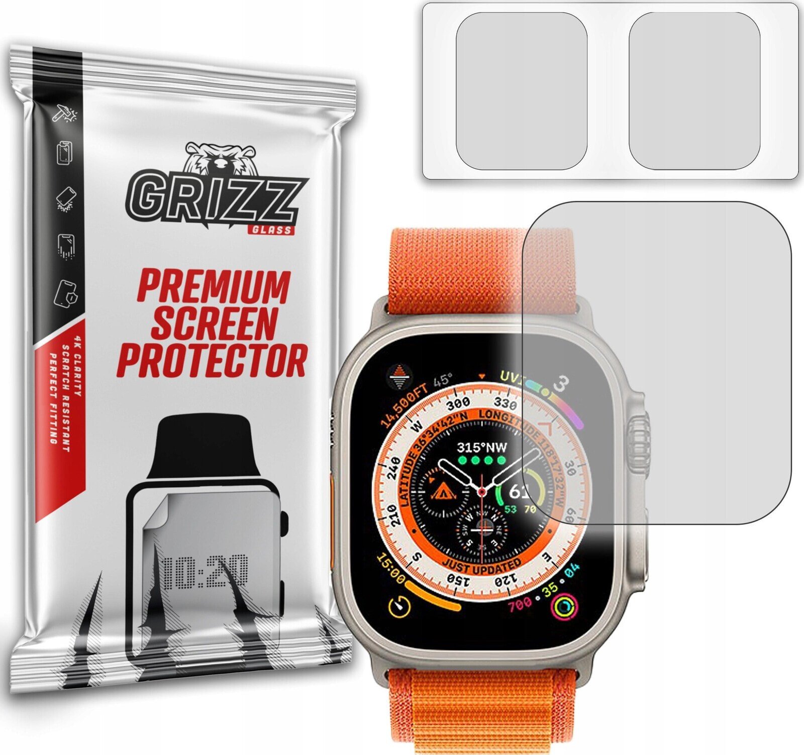 GrizzGlass Folia matowa Apple Watch Ultra